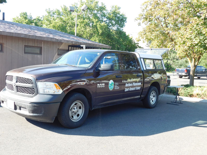 Image of Northern Pikeminnow Sport-Reward Program van at Greenbelt.